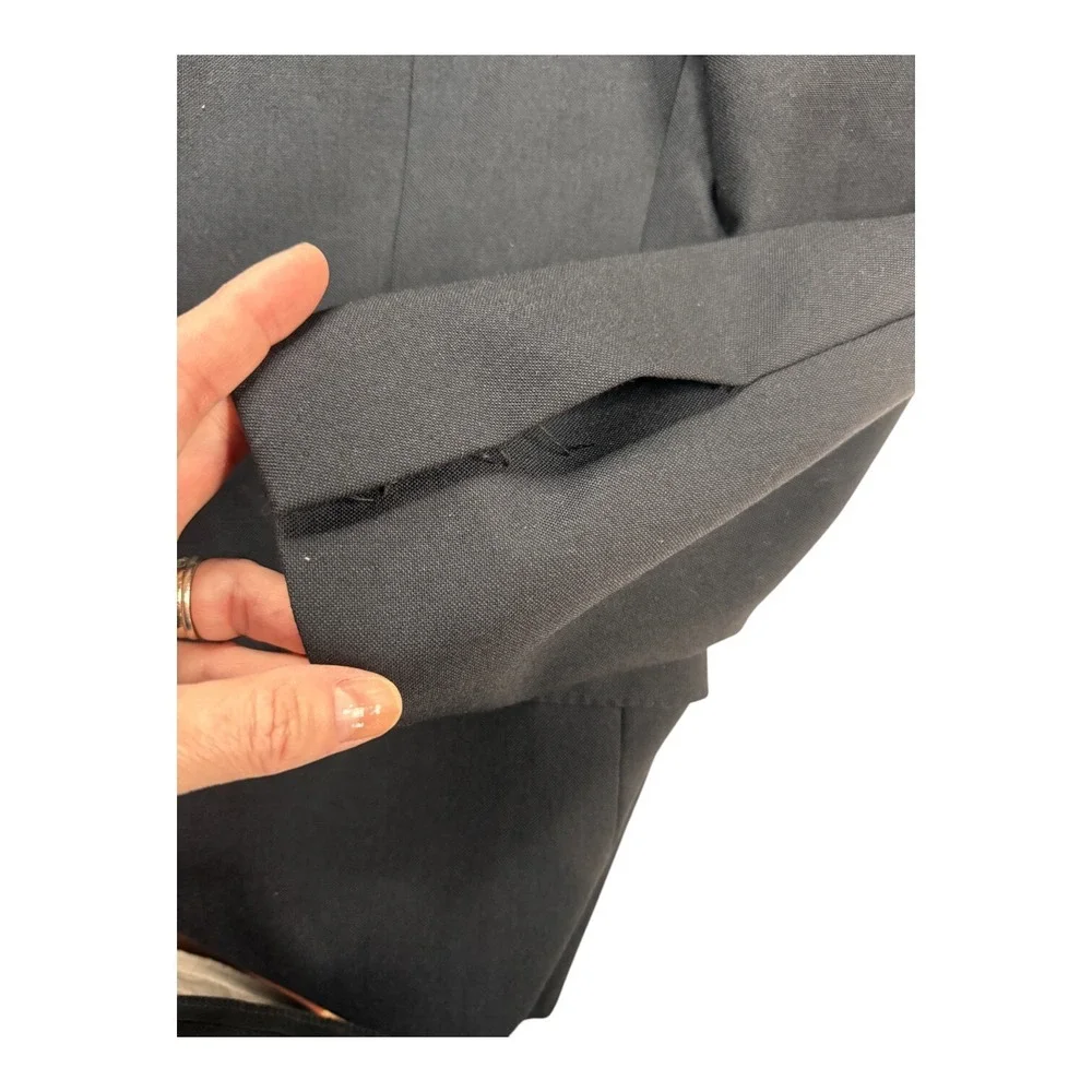 Jack Spade Mens 42 Wool Sport‎ Coat Blazer Black 2 Button Made USA Career Formal